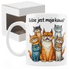 Kubek z kotami „Gdzie jest moja kawa?”