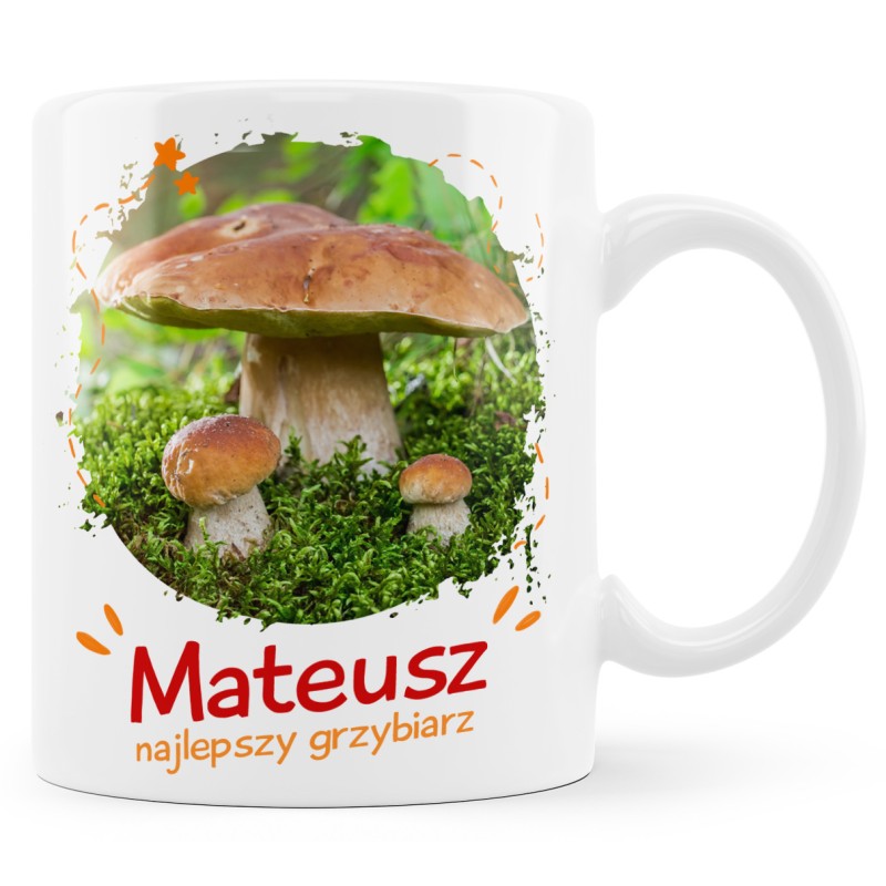 Kubek Najlepszego Grzybiarza z Twoim imieniem