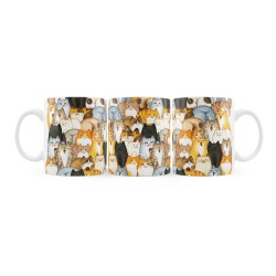 Kubek w koty. Dla miłośnika kotów.