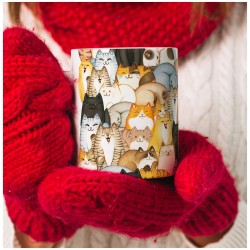 Kubek w koty. Dla miłośnika kotów.