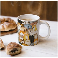 Kubek w koty. Dla miłośnika kotów.