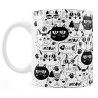 Kubek w czarne koty. Dla miłośnika kotów.