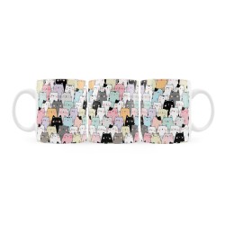 Kubek w koty. Dla miłośnika kotów.