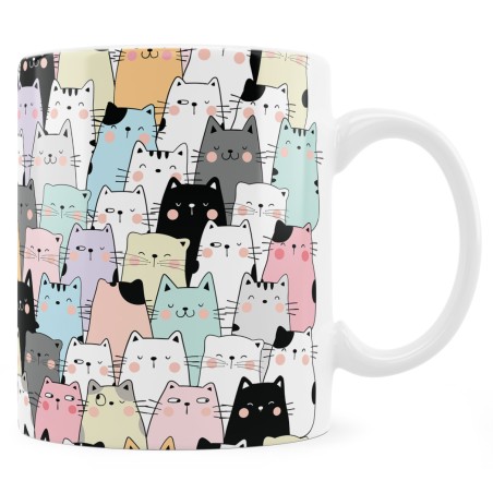 Kubek w koty. Dla miłośnika kotów.