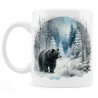 Kubek zimowy z niedźwiedziem - Seria leśne dzikie zwierzęta