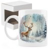 Kubek zimowy z jeleniem - Seria leśne dzikie zwierzęta