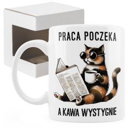Kubek Praca poczeka, a kawa wystygnie