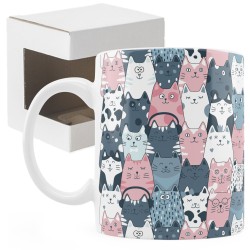 Kubek z kolorowymi kotami – idealny dla kociarzy!