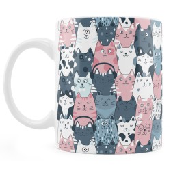 Kubek z kolorowymi kotami – idealny dla kociarzy!