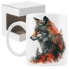 Kubek z wilkiem. Seria leśne dzikie zwierzęta