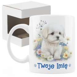 Kubek z maltańczykiem – personalizowany