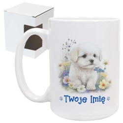 Kubek z maltańczykiem – personalizowany