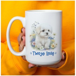 Kubek z maltańczykiem – personalizowany