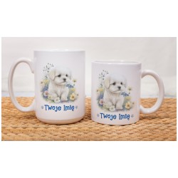 Kubek z maltańczykiem – personalizowany