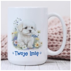 Kubek z maltańczykiem – personalizowany