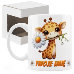 Kubek z żyrafą z Twoim imieniem