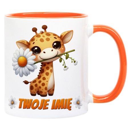 Kubek z żyrafą z Twoim imieniem
