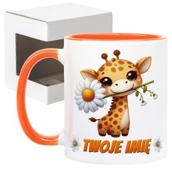 Kubek z żyrafą z Twoim imieniem
