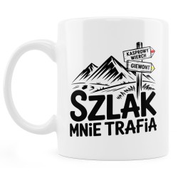 Kubek „Szlak mnie trafia” – górski humor z nutą Tatr