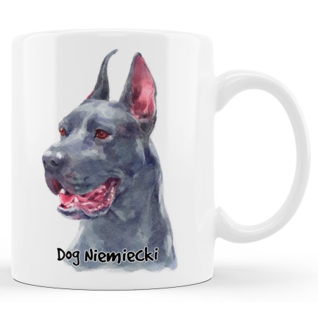 Kubek z psem rasy Dog Niemiecki.